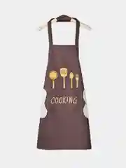 Коричневый кухонный фартук, 3 вида