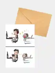 Черный открытка "Комикс"