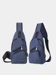 Синий сумка мужская, через плечо, с USB