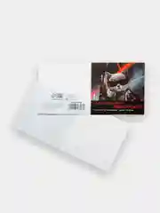 Бордовый открытка-мини "23 Февраля", 2 штуки