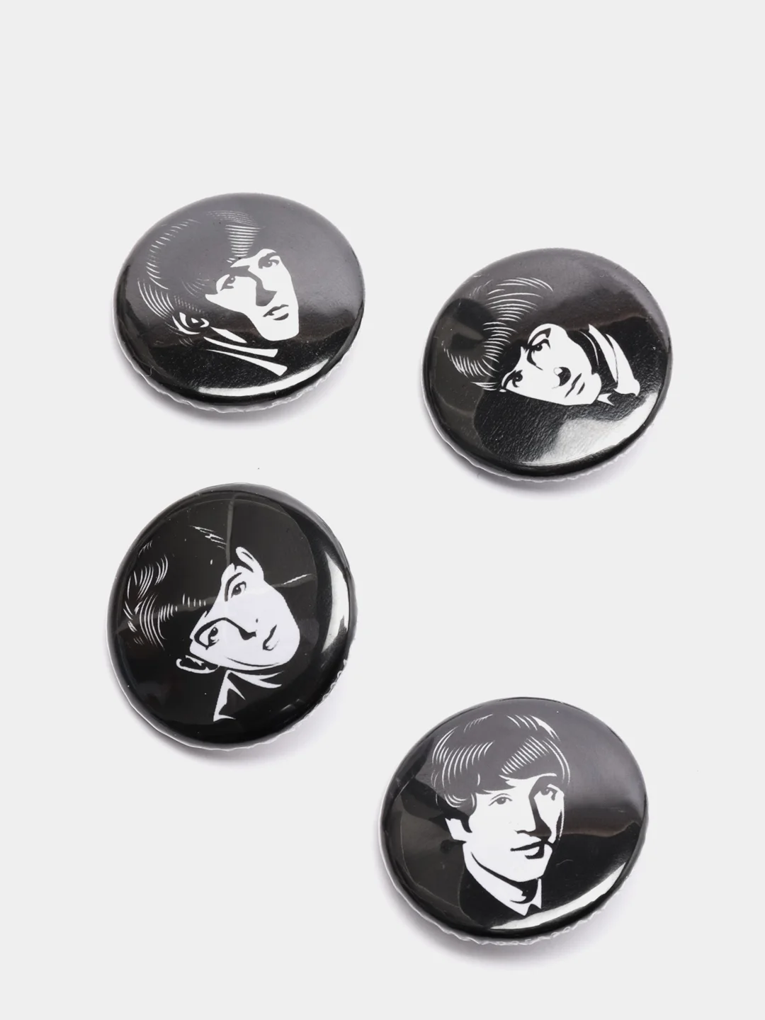 Набор из четырёх значков "The Beatles", 25 мм