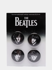 Набор из четырёх значков "The Beatles", 25 мм