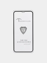 Защитное стекло 2,5D Full glue Brera для iPhone 11/XR/6.1", с черной рамкой