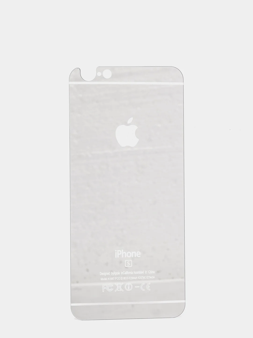 Серебряный защитное заднее стекло для iPhone 6