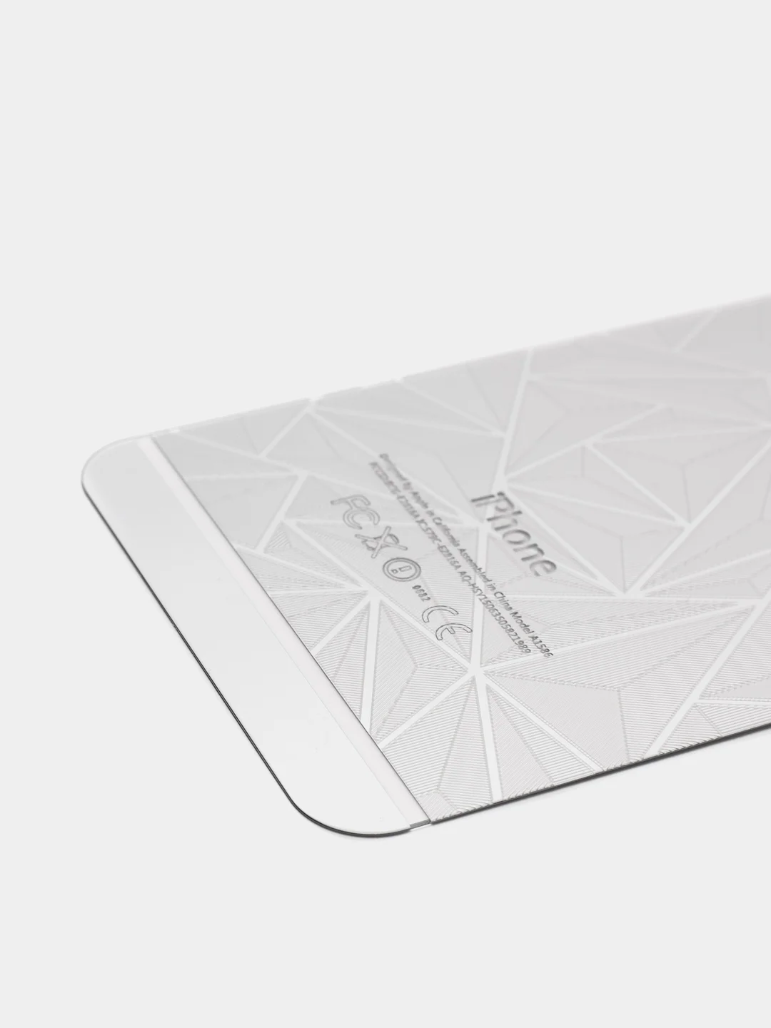 Серый металлик защитное заднее стекло для iPhone 6