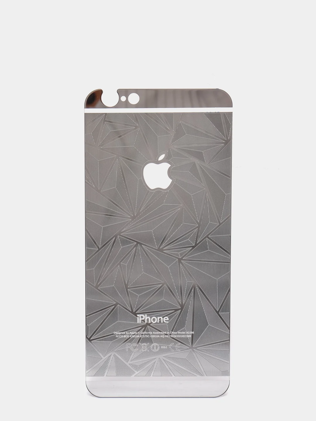 Серый металлик защитное заднее стекло для iPhone 6