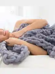 Серый плед Eco-Me/Puffy, синель