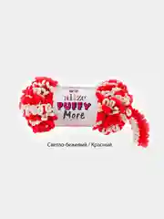 Красный пряжа петельками Alize Puffy More