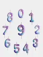 Свеча восковая в торт "Космос", цифра: 0,1,2,3,4,5,6,7,8,9, 5,5 х 8 см