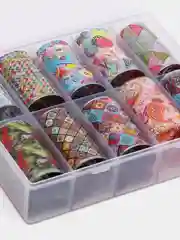 Алый набор фольги для дизайна ногтей и маникюра