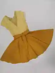 Платье с коротким рукавом, жёлтое