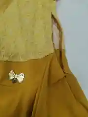 Платье с коротким рукавом, жёлтое