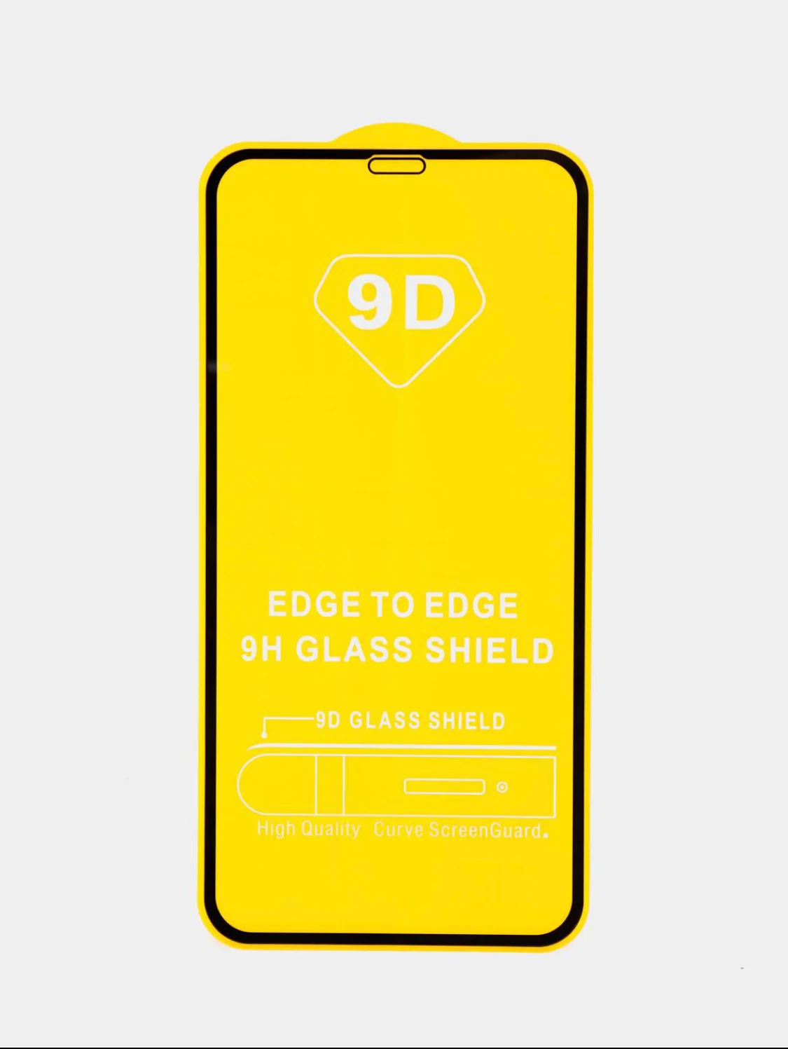Защитное стекло 9D для iPhone всех моделей с тонкой черной рамкой