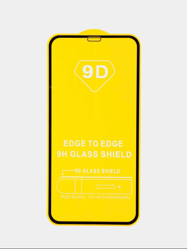 Защитное стекло 9D для iPhone всех моделей с тонкой черной рамкой