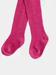 Фуксия колготки детские, ажурные, хлопковые для девочек