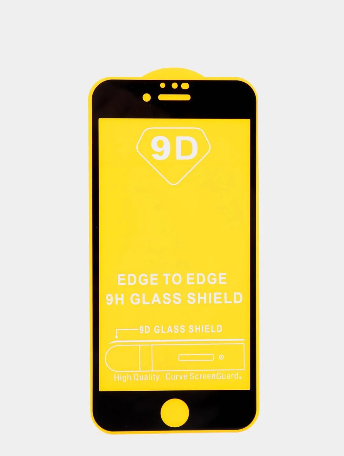 Защитное стекло 9D для iPhone всех моделей с тонкой черной рамкой