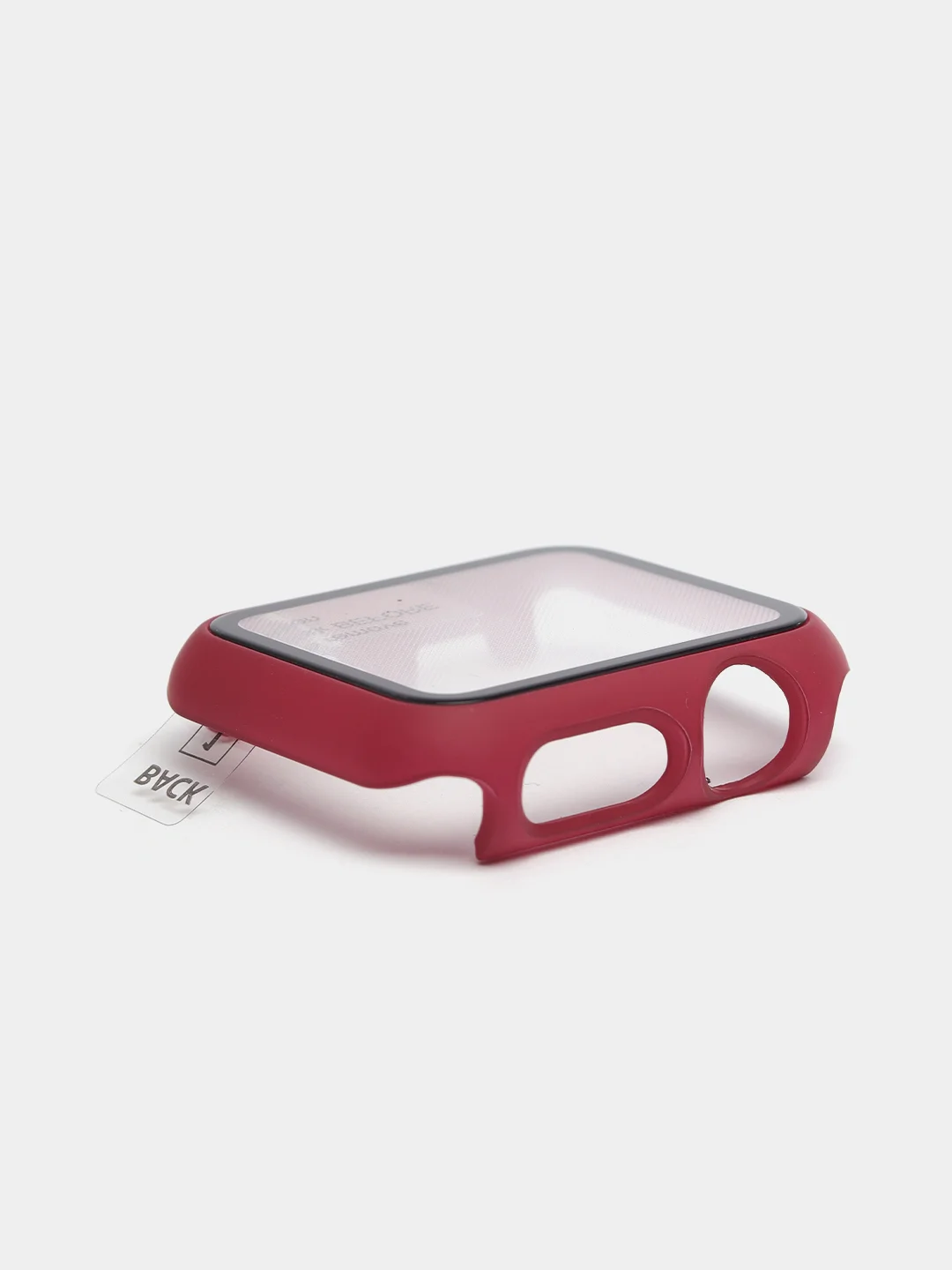 Багровый бампер с защитным стеклом и ремешком для Apple Watch 38/40/41/42/44/45/49