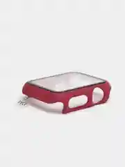 Багровый бампер с защитным стеклом и ремешком для Apple Watch 38/40/41/42/44/45/49