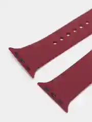 Багровый бампер с защитным стеклом и ремешком для Apple Watch 38/40/41/42/44/45/49