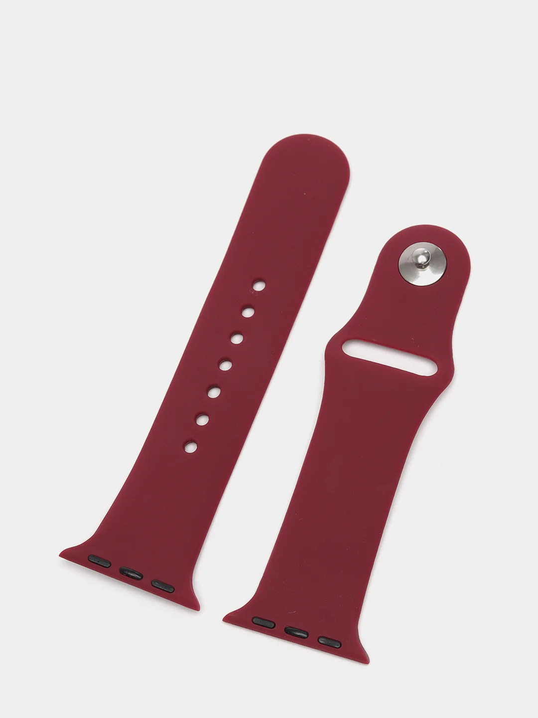 Багровый бампер с защитным стеклом и ремешком для Apple Watch 38/40/41/42/44/45/49