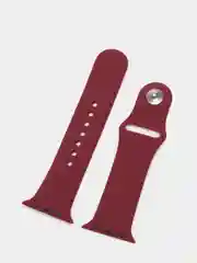 Багровый бампер с защитным стеклом и ремешком для Apple Watch 38/40/41/42/44/45/49
