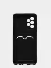 Черный чехол накладка c карманом для карт Xiaomi Poco X3, Poco M3, Samsung Galaxy A72, A52, A50