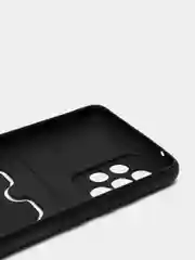 Черный чехол накладка c карманом для карт Xiaomi Poco X3, Poco M3, Samsung Galaxy A72, A52, A50