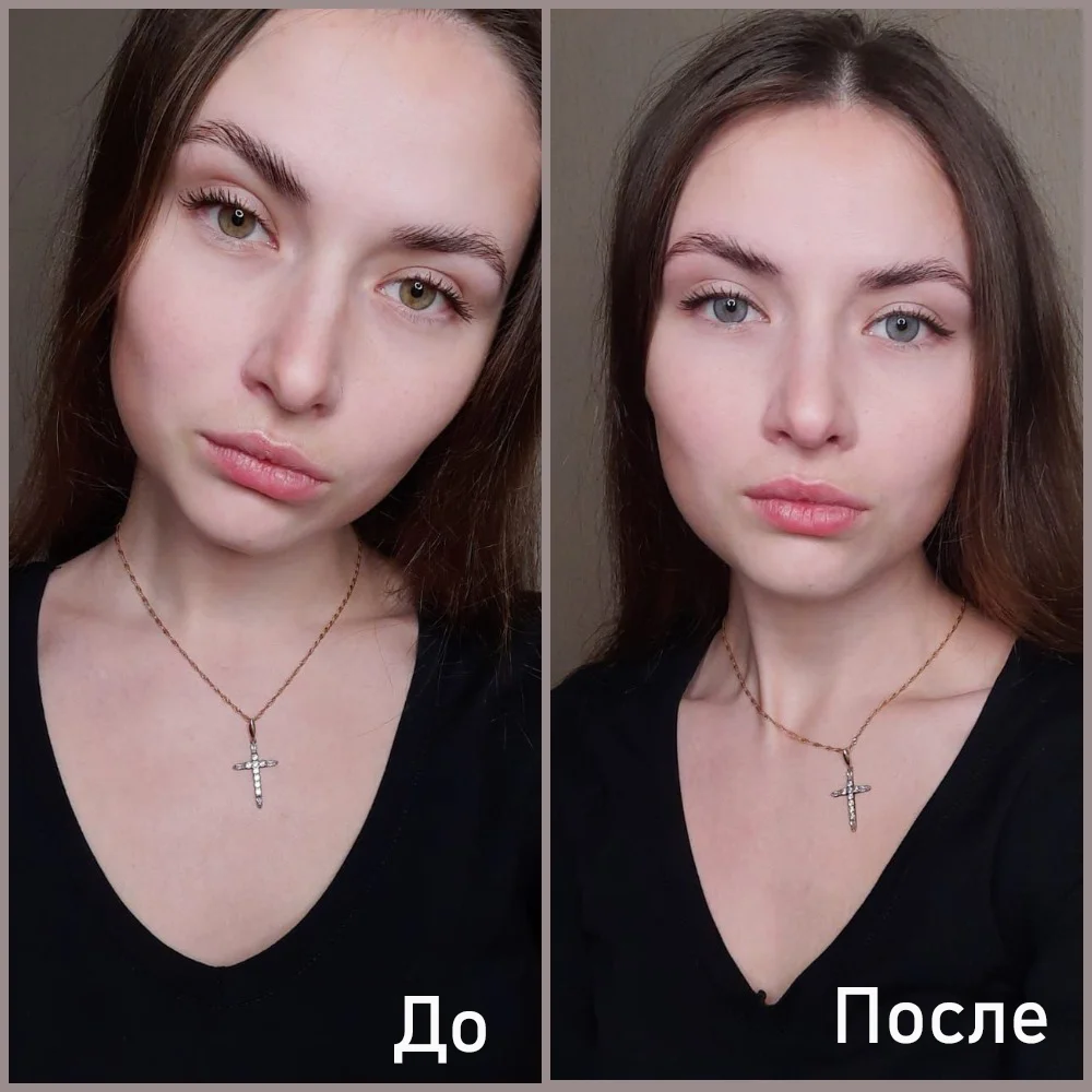 Цветные линзы, серые, c диоптриями, для зрения, Cloud R Ice Gray