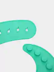 Бирюзовый детская посуда для кормления на присоске, в наборе блюдо, ложка, нагрудник