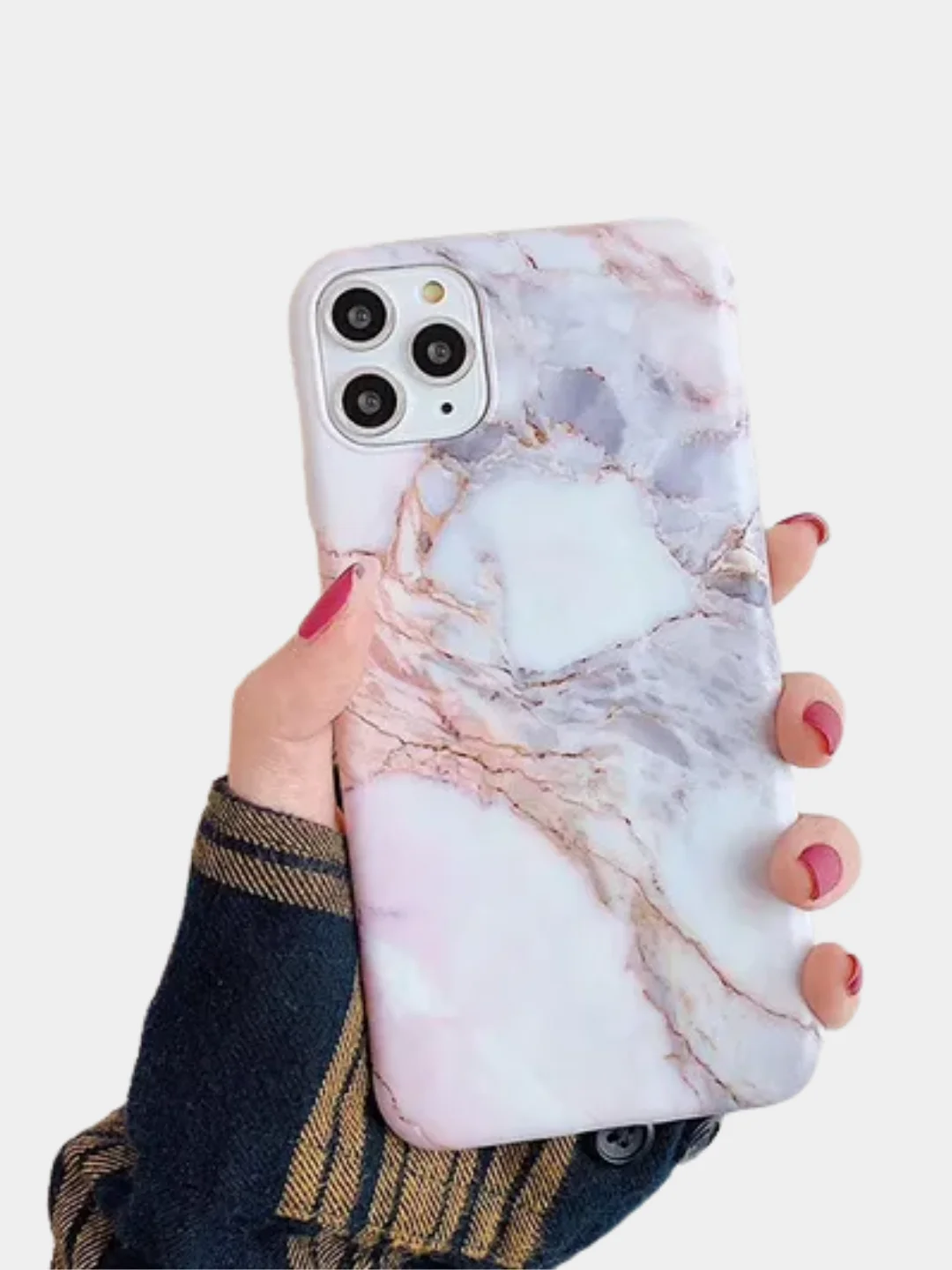 Пудровый мраморный чехол для iPhone 7/8/SE2020,XR,11,12