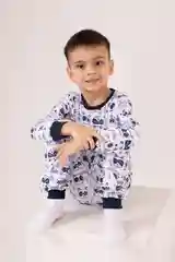 Индиго пижама детская Золотой ключик, пижама для мальчиков, пижама с ярким принтом, длинный рукав