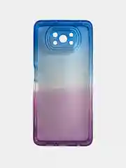 Синий чехол для Xiaomi Poco X3, Redmi 9C, Redmi 9A, Redmi 10, неоновый, двухцветный