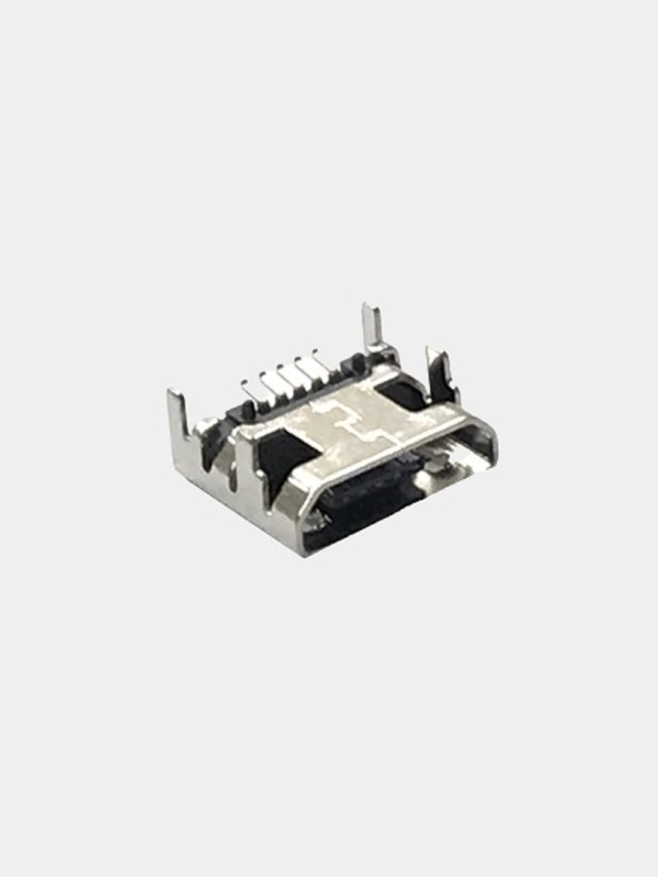 10 штук Гнездо micro-USB 5 контактов smd (нижнее крепление, 4 крепежа в плату)