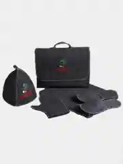 Набор банный портфель 5 предметов "Люблю баньку", серый.