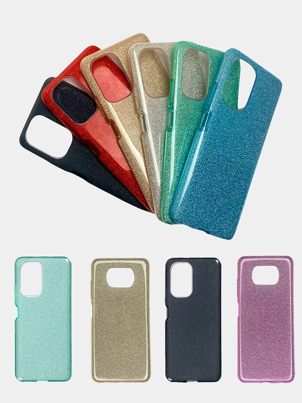 Чехол для Xiaomi Poco F3, Poco X3, блестящий