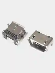 5 штук Гнездо micro-USB 5конт smd (нижнее крепление, 2 крепежа в плату 6.4мм)