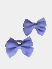 Лавандовый бантик из репсовой ленты, резинка
