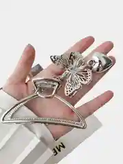 Серебряный заколка / Крабик для волос / Заколка с подвеской