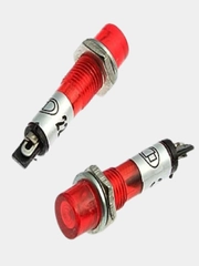 Лампа неоновая в корпусе N-283-R 220V красный световой индикатор
