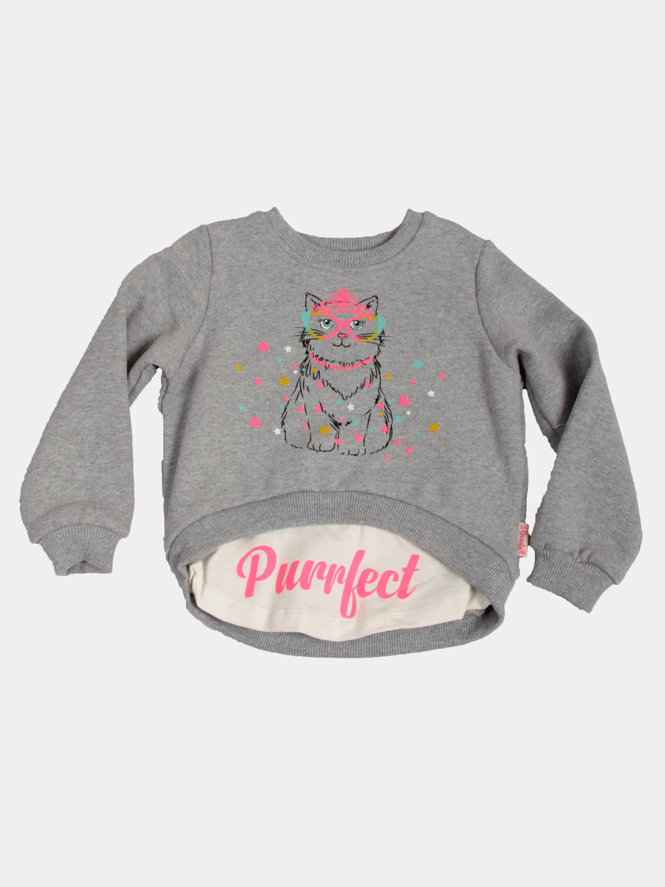 Серый меланж толстовка для девочки Bonito Kids к. 46593