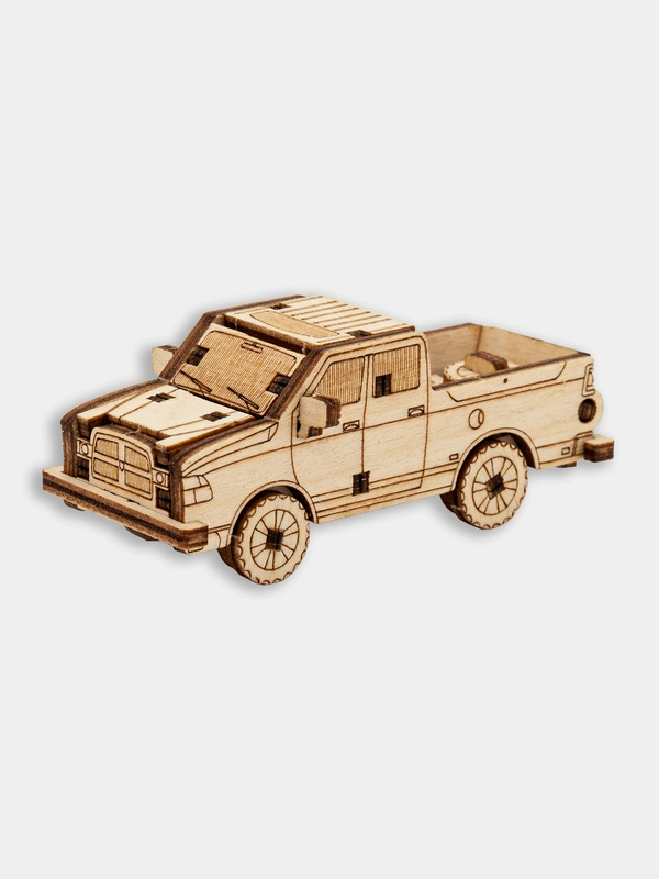 Деревянный конструктор UNIWOOD UNIT Пикап / Сборная модель Dodge RAM/ Додж