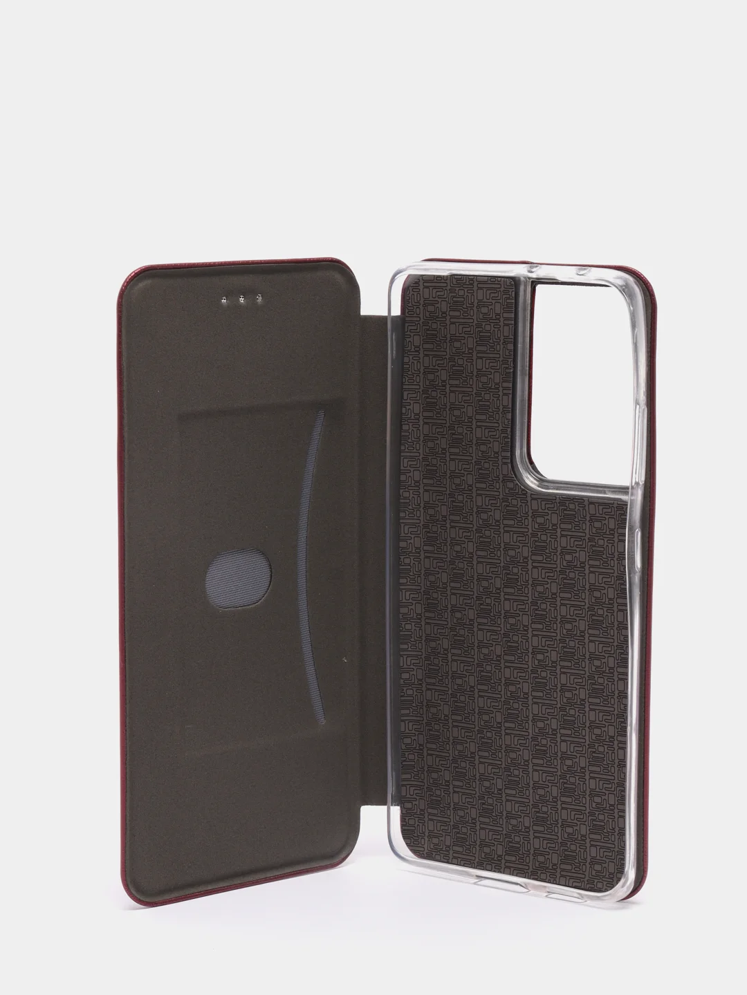 Бордовый чехол книжка Samsung S21 Ultra