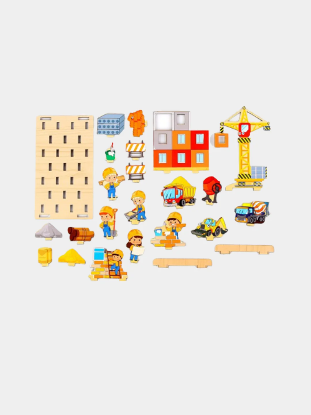 Развивающая настольная игра "Панорама. Стройка", 21 деталь