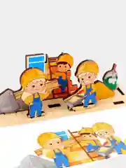 Развивающая настольная игра "Панорама. Стройка", 21 деталь