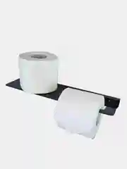 Белый держатель для туалетной бумаги с полочкой для телефона
