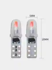 Белый автомобильная светодиодная лампа Т5 3014 2 SMD, 5 штук