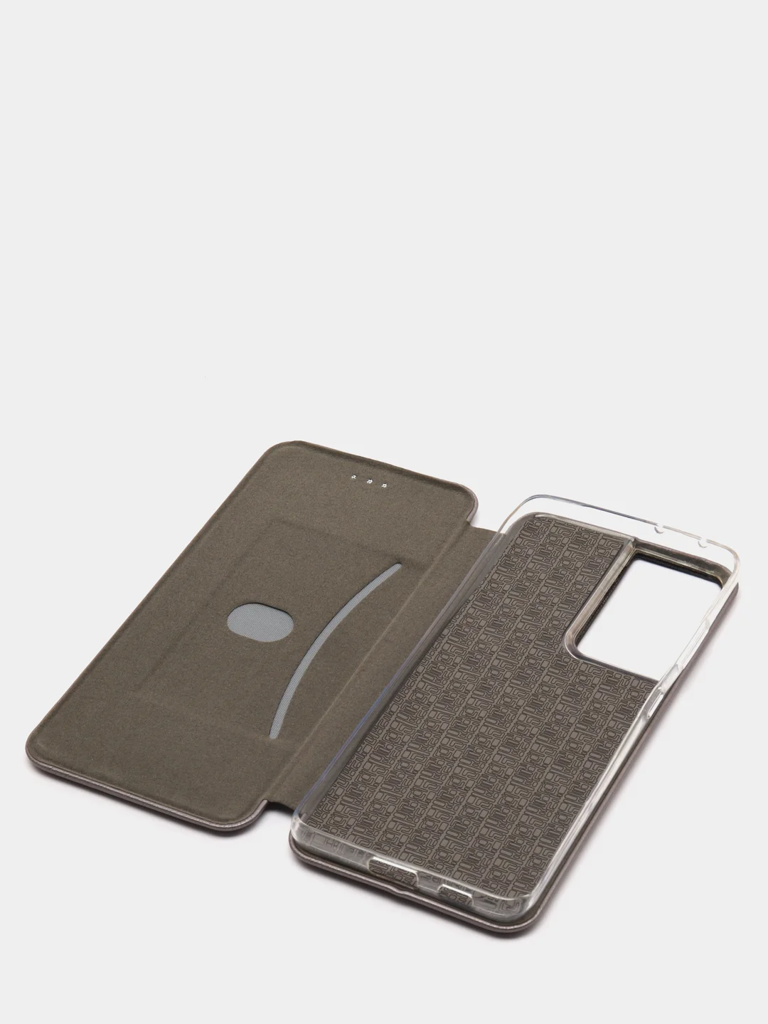 Серый чехол книжка Samsung S21 Ultra