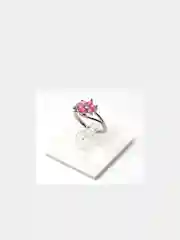 Розовый кольцо женское, цветок