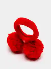 Багровый детские резинки парные