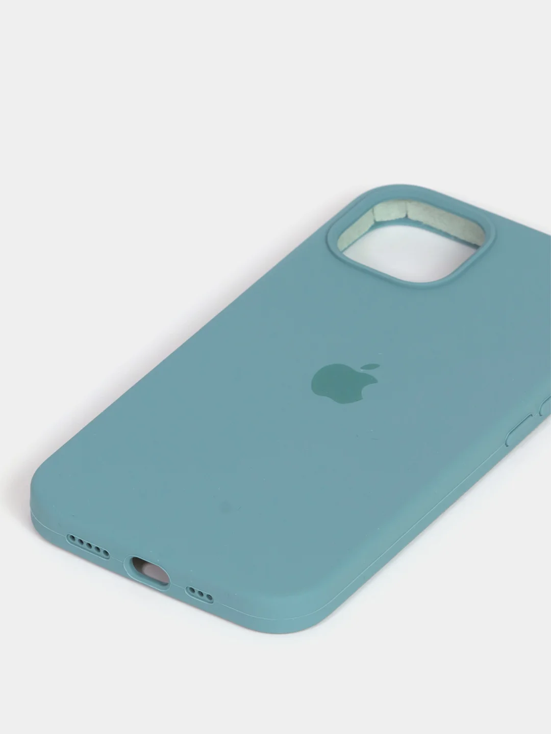 Зелёный хаки чехол Silicone Case для iPhone 13 с закрытым низом